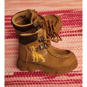 Disney Toddler Simba Lion King Lace Up Boots Size 5